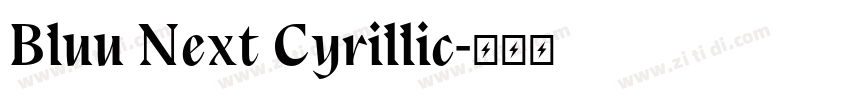 Bluu Next Cyrillic字体转换